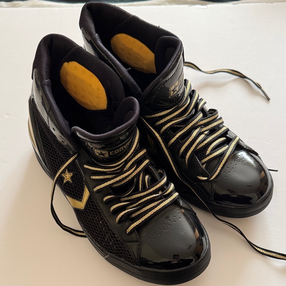 Converse Black and Gold High-Tops